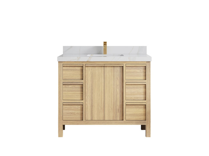 Elizabeth White Oak 42 in. W x 22 in. D Single Sink Bathroom Vanity - photo 23