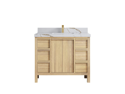 Elizabeth White Oak 42 in. W x 22 in. D Single Sink Bathroom Vanity - Willow Bath and Vanity