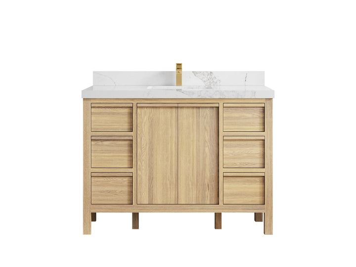 Elizabeth White Oak 48 in. W x 22 in. D Single Sink Bathroom Vanity - photo 16