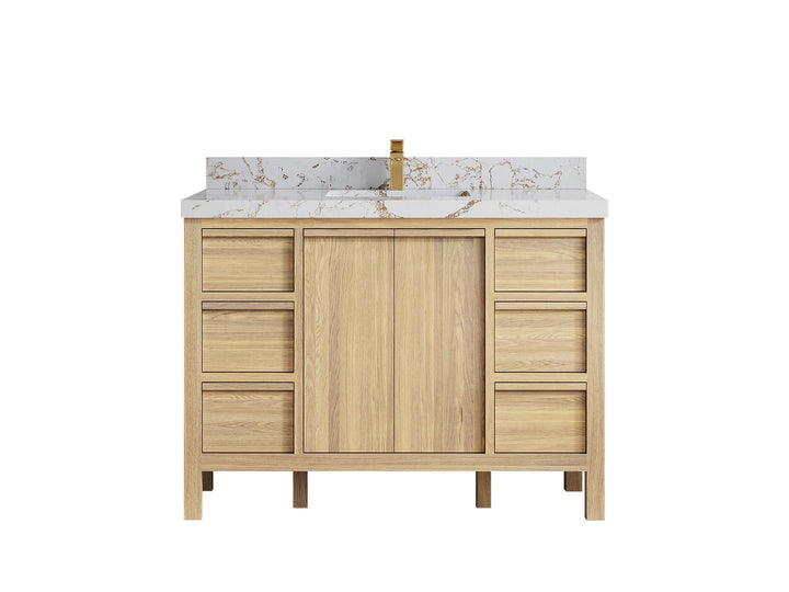 Elizabeth White Oak 48 in. W x 22 in. D Single Sink Bathroom Vanity - photo 1