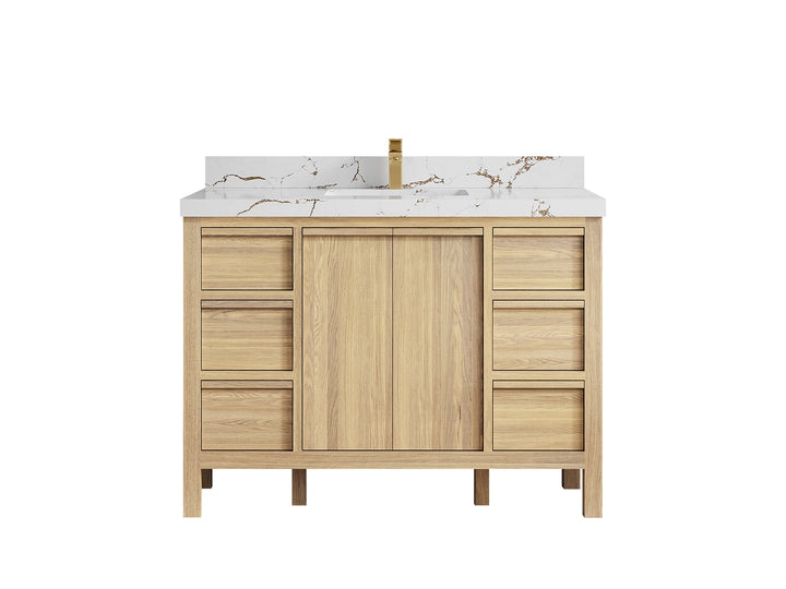 Elizabeth White Oak 48 in. W x 22 in. D Single Sink Bathroom Vanity - photo 38