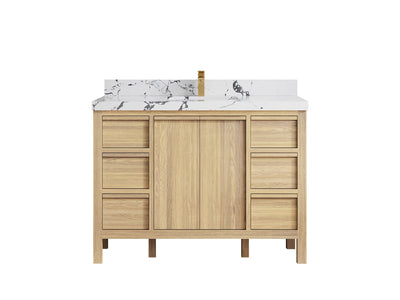 Elizabeth White Oak 48 in. W x 22 in. D Single Sink Bathroom Vanity - Willow Bath and Vanity