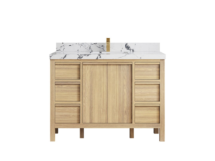 Elizabeth White Oak 48 in. W x 22 in. D Single Sink Bathroom Vanity - photo 42