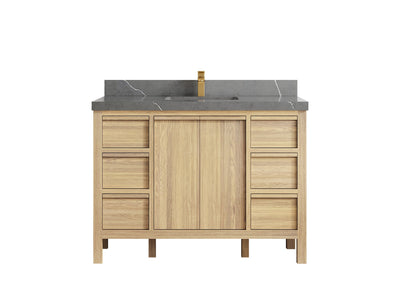 Elizabeth White Oak 48 in. W x 22 in. D Single Sink Bathroom Vanity - Willow Bath and Vanity