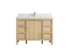 Elizabeth White Oak 48 in. W x 22 in. D Single Sink Bathroom Vanity - photo 14
