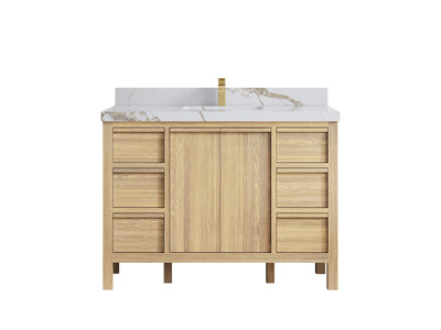 Elizabeth White Oak 48 in. W x 22 in. D Single Sink Bathroom Vanity - Willow Bath and Vanity