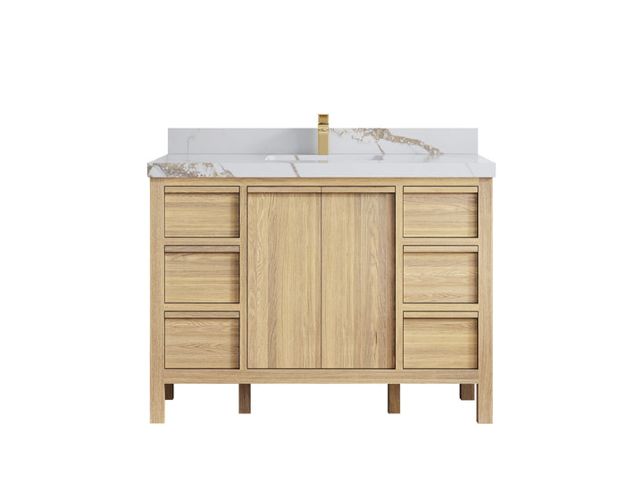 Elizabeth White Oak 48 in. W x 22 in. D Single Sink Bathroom Vanity - photo 12