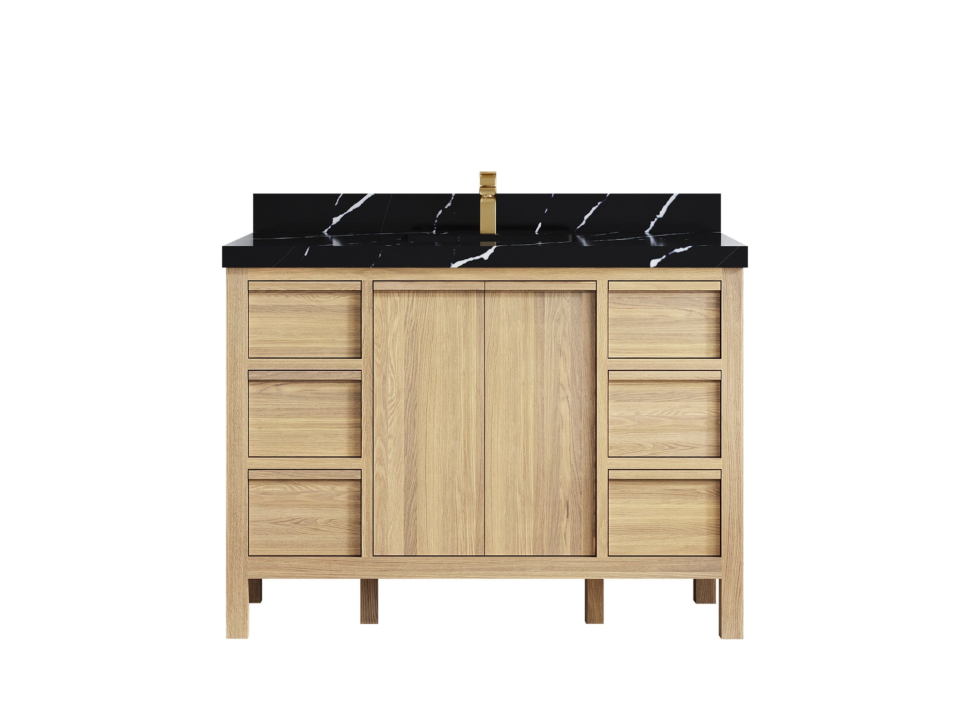 Elizabeth White Oak 48 in. W x 22 in. D Single Sink Bathroom Vanity - Willow Bath and Vanity