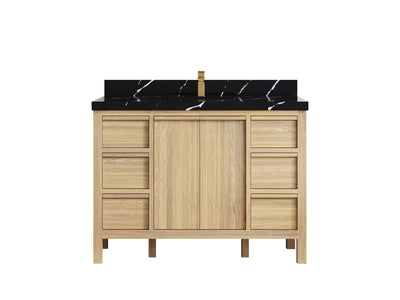 Elizabeth White Oak 48 in. W x 22 in. D Single Sink Bathroom Vanity - Willow Bath and Vanity