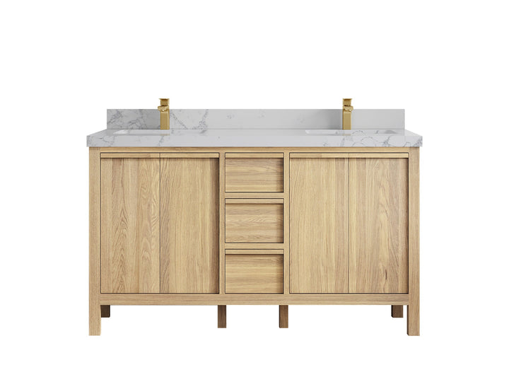 Elizabeth White Oak 60 in. W x 22 in. D Double Sink Bathroom Vanity - photo 42