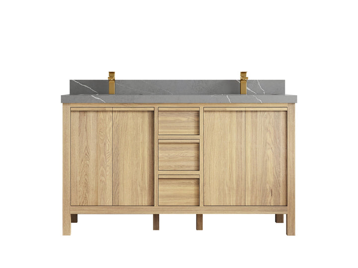 Elizabeth White Oak 60 in. W x 22 in. D Double Sink Bathroom Vanity - photo 34