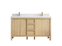 Elizabeth White Oak 60 in. W x 22 in. D Double Sink Bathroom Vanity - photo 44
