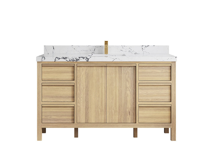 Elizabeth White Oak 60 in. W x 22 in. D Single Sink Bathroom Vanity - photo 45