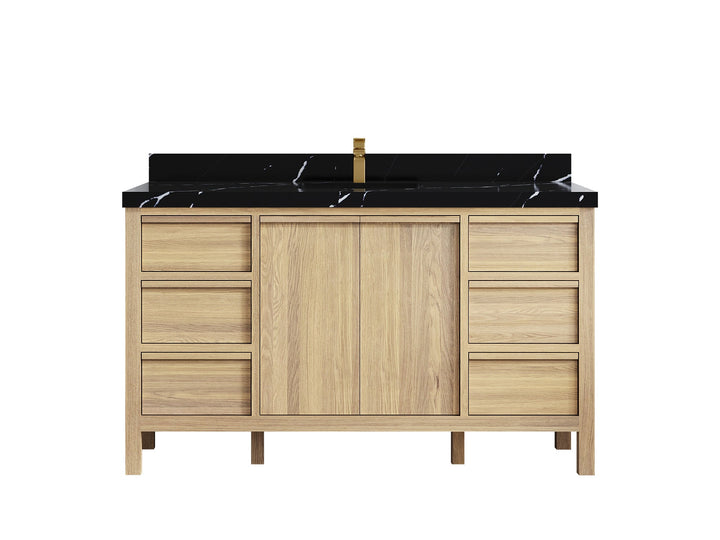Elizabeth White Oak 60 in. W x 22 in. D Single Sink Bathroom Vanity - photo 13