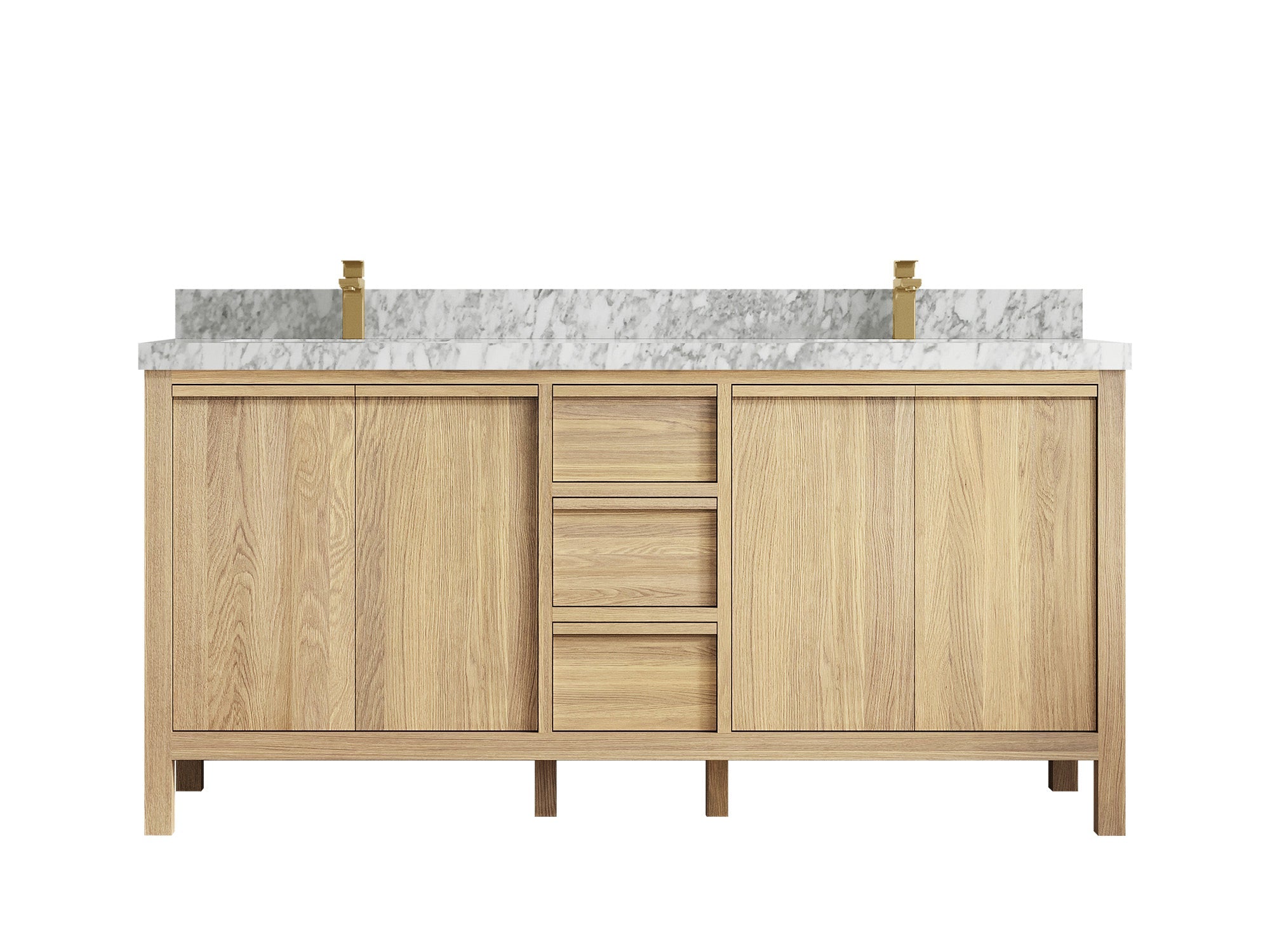 Elizabeth White Oak 72 in. W x 22 in. D Double Sink Bathroom Vanity - Willow Bath and Vanity