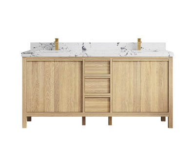 Elizabeth White Oak 72 in. W x 22 in. D Double Sink Bathroom Vanity - Willow Bath and Vanity