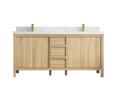 Elizabeth White Oak 72 in. W x 22 in. D Double Sink Bathroom Vanity - photo 21