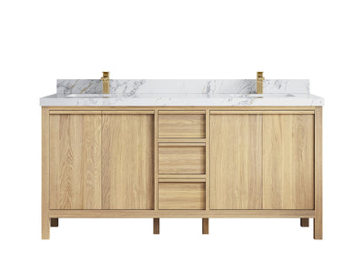 Elizabeth White Oak 72 in. W x 22 in. D Double Sink Bathroom Vanity - Willow Bath and Vanity