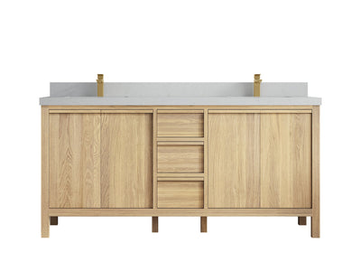 Elizabeth White Oak 72 in. W x 22 in. D Double Sink Bathroom Vanity - Willow Bath and Vanity