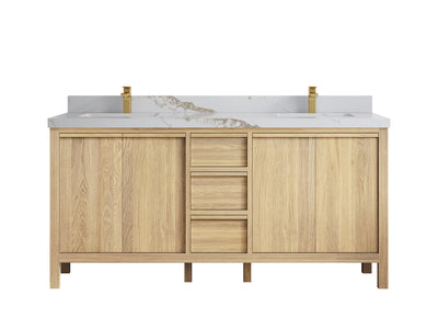 Elizabeth White Oak 72 in. W x 22 in. D Double Sink Bathroom Vanity - Willow Bath and Vanity