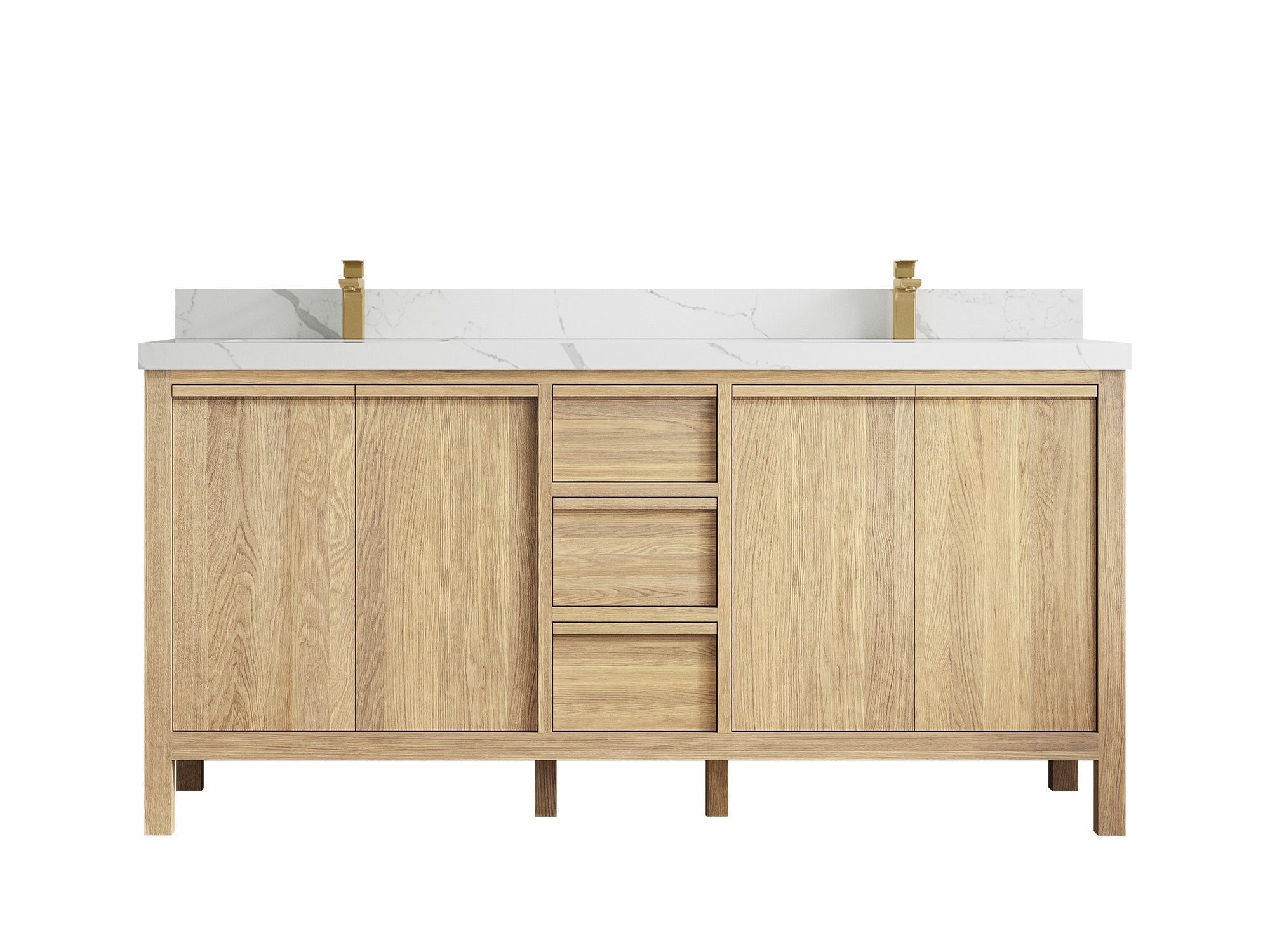 Elizabeth White Oak 72 in. W x 22 in. D Double Sink Bathroom Vanity - Willow Bath and Vanity