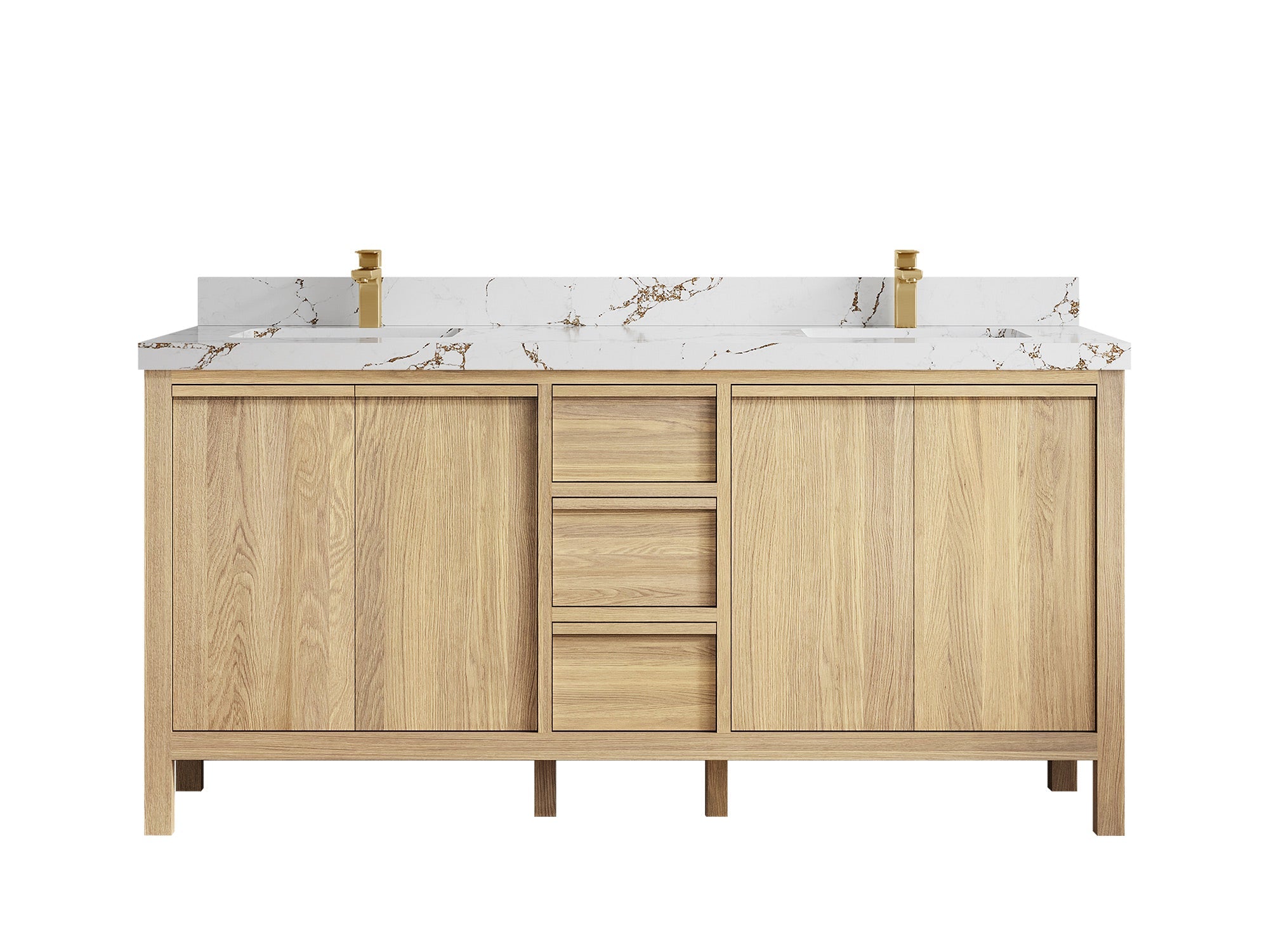 Elizabeth White Oak 72 in. W x 22 in. D Double Sink Bathroom Vanity - Willow Bath and Vanity