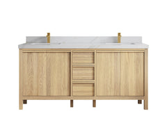 Elizabeth White Oak 72 in. W x 22 in. D Double Sink Bathroom Vanity - photo 39