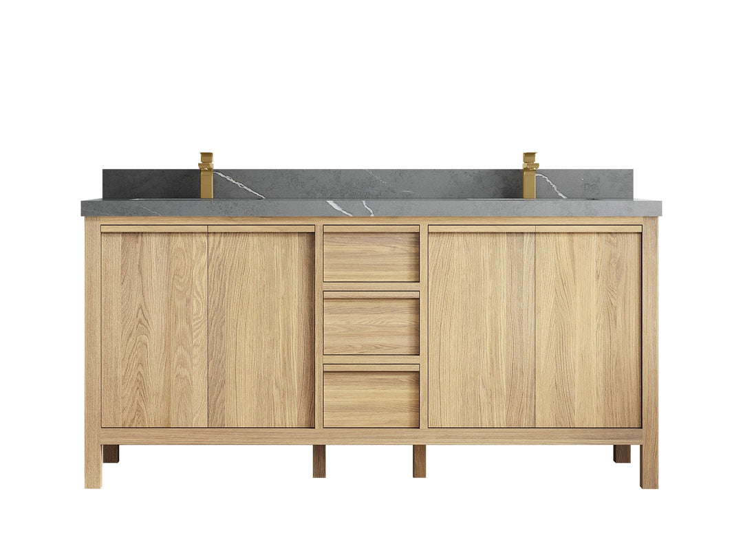 Elizabeth White Oak 72 in. W x 22 in. D Double Sink Bathroom Vanity - Willow Bath and Vanity