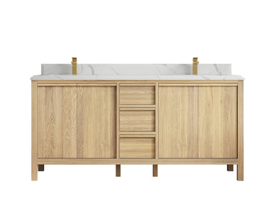 Elizabeth White Oak 72 in. W x 22 in. D Double Sink Bathroom Vanity - Willow Bath and Vanity