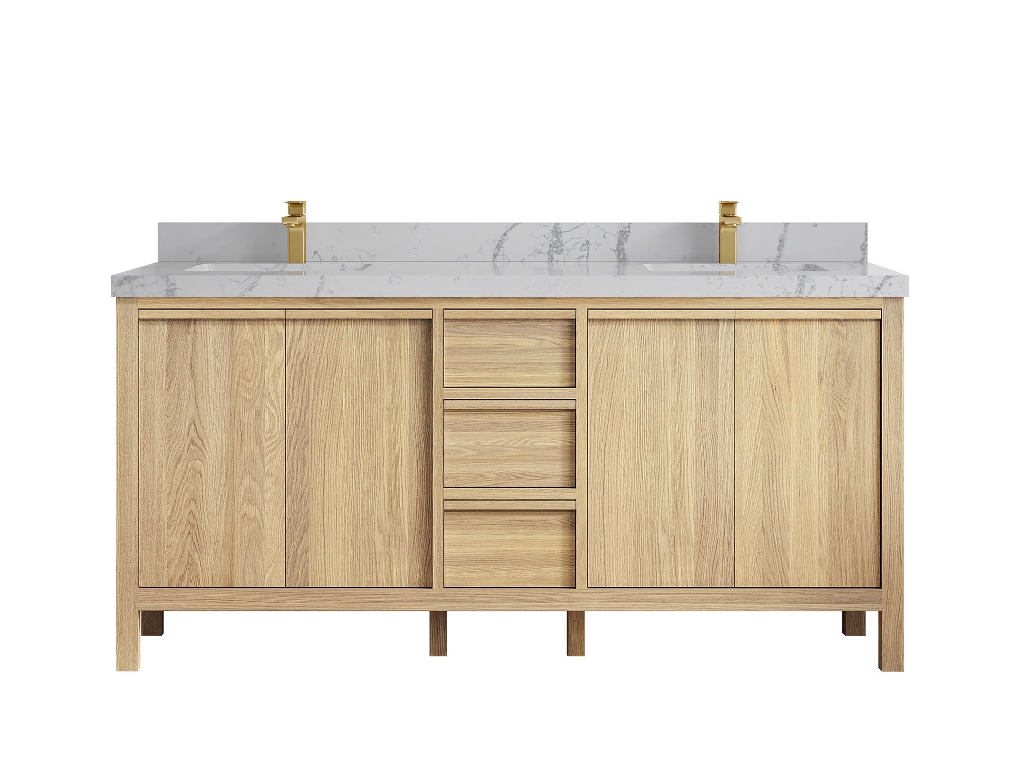 Elizabeth White Oak 72 in. W x 22 in. D Double Sink Bathroom Vanity - Willow Bath and Vanity