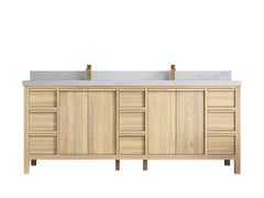 Elizabeth White Oak 84 in. W x 22 in. D Double Sink Bathroom Vanity - photo 19
