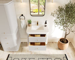 Hampton Floating 30 in. W x 22 in. D Single Sink Bathroom Vanity - photo 5