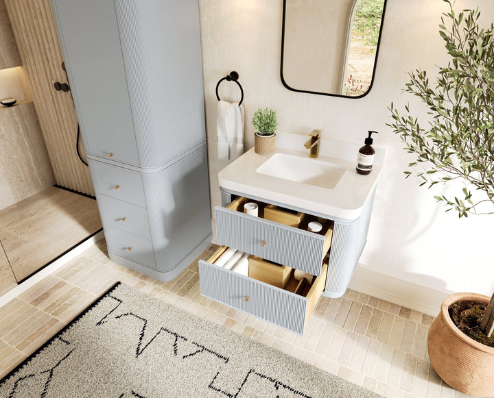 Hampton Floating 30 in. W x 22 in. D Single Sink Bathroom Vanity - photo 3