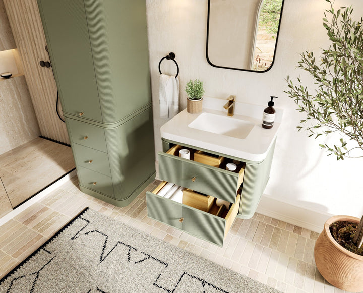 Hampton Floating 30 in. W x 22 in. D Single Sink Bathroom Vanity - photo 3