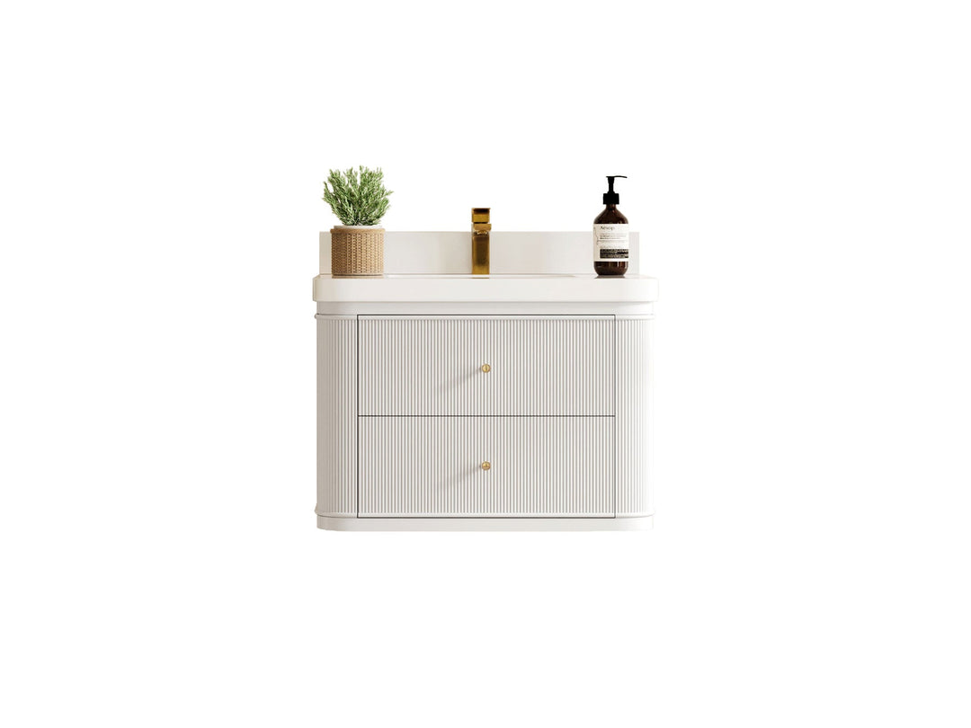 Hampton Floating 30 in. W x 22 in. D Single Sink Bathroom Vanity - Willow Bath and Vanity