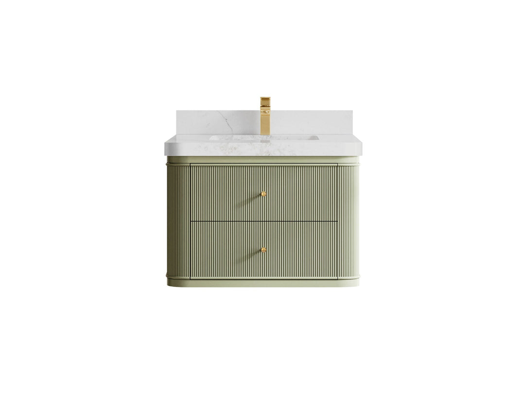 Hampton Floating 30 in. W x 22 in. D Single Sink Bathroom Vanity | 
              
                Evergreen
                
                  
             - HMP-FLT-CAB-EGN-29 - photo №7