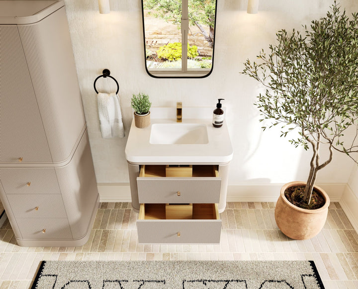 Hampton Floating 30 in. W x 22 in. D Single Sink Bathroom Vanity - photo 5