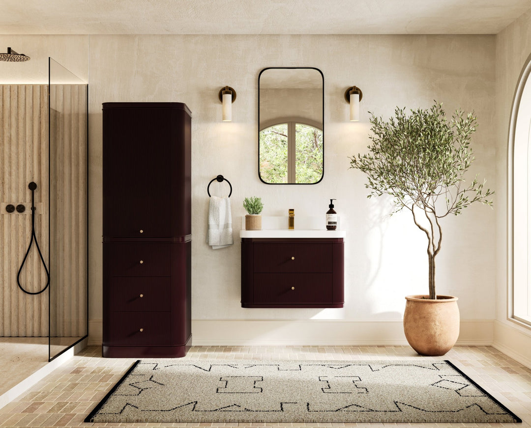 Hampton Floating 30 in. W x 22 in. D Single Sink Bathroom Vanity - Willow Bath and Vanity