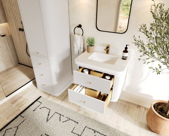 Hampton Floating 30 in. W x 22 in. D Single Sink Bathroom Vanity - photo 3