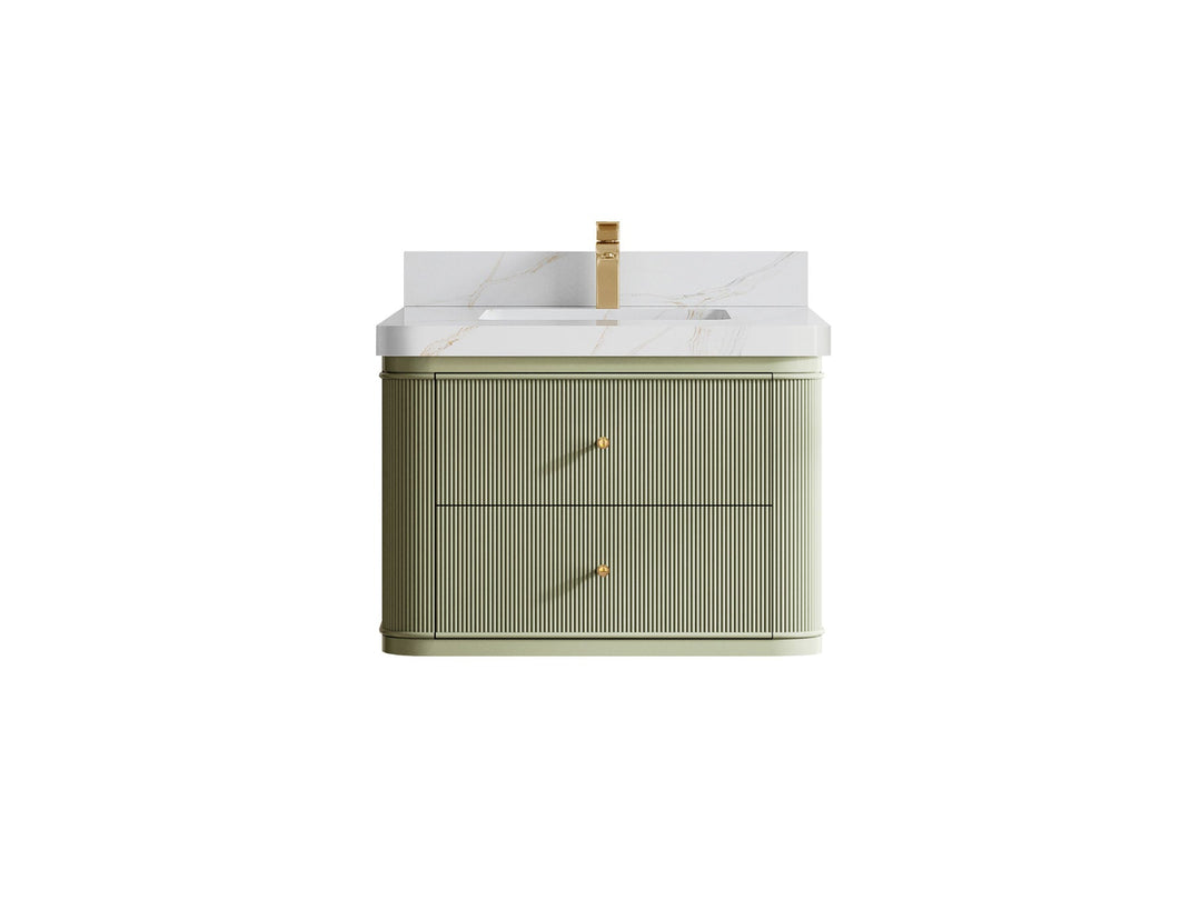 Hampton Floating 30 in. W x 22 in. D Single Sink Bathroom Vanity | 
              
                Evergreen
                
                  
             - HMP-FLT-CAB-EGN-29 - photo №8