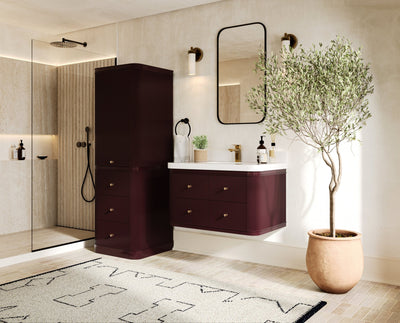 Hampton Floating 36 in. W x 22 in. D Center Sink Bathroom Vanity - Willow Bath and Vanity