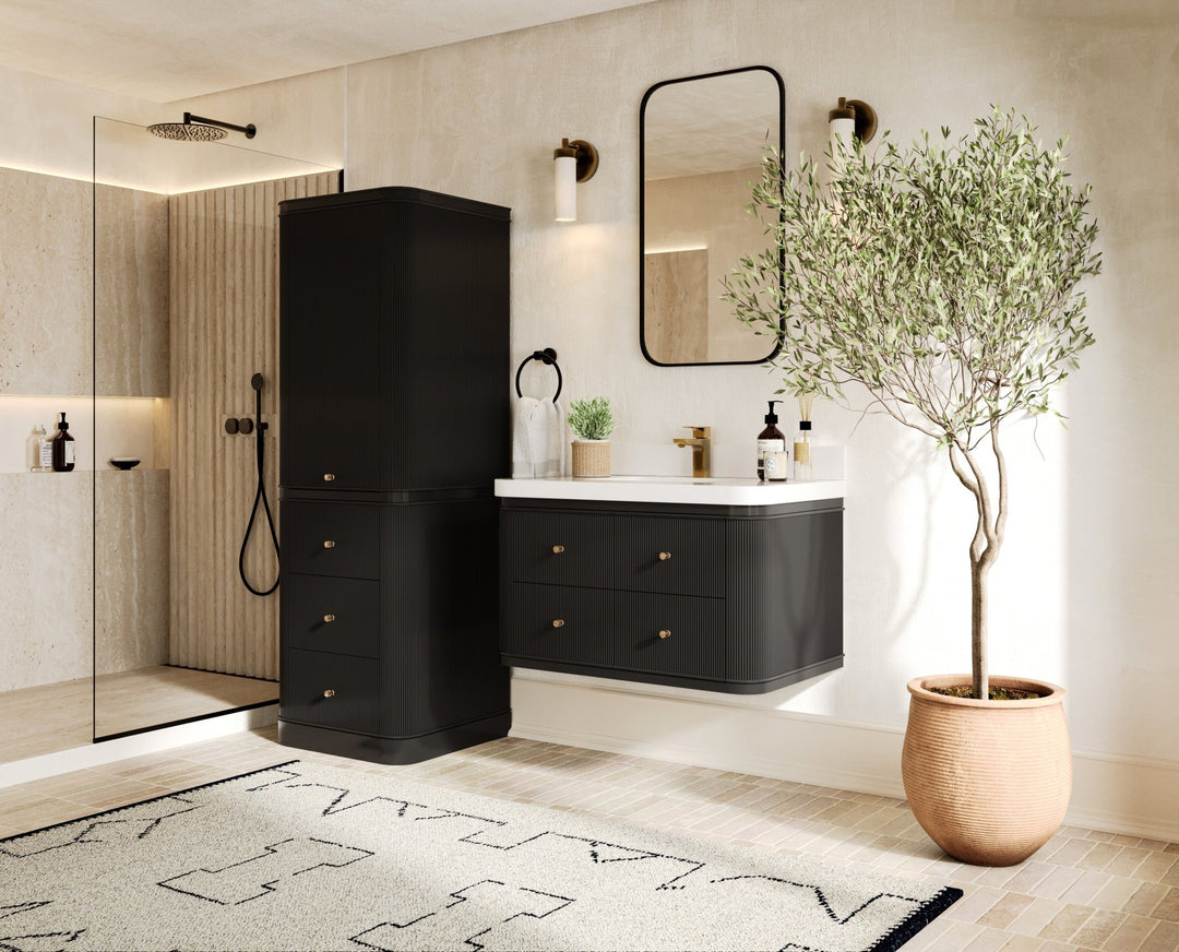 Hampton Floating 36 in. W x 22 in. D Center Sink Bathroom Vanity - Willow Bath and Vanity