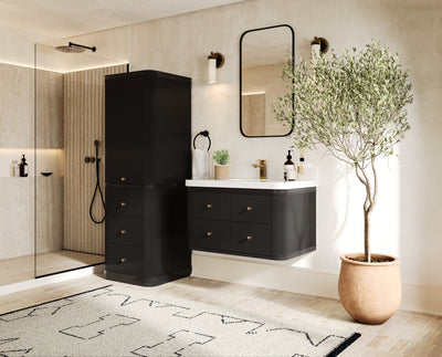 Hampton Floating 36 in. W x 22 in. D Center Sink Bathroom Vanity - Willow Bath and Vanity
