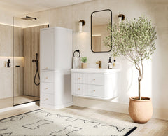 Hampton Floating 36 in. W x 22 in. D Center Sink Bathroom Vanity - photo 2
