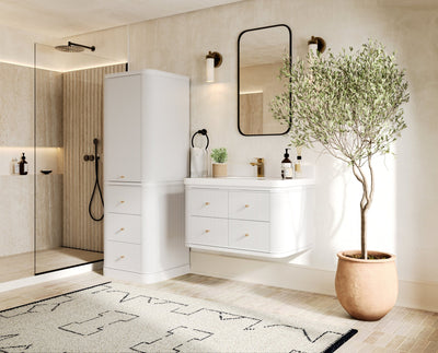 Hampton Floating 36 in. W x 22 in. D Center Sink Bathroom Vanity - Willow Bath and Vanity