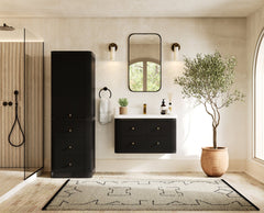 Hampton Floating 36 in. W x 22 in. D Center Sink Bathroom Vanity - photo 4