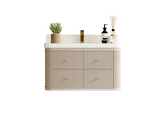 Hampton Floating 36 in. W x 22 in. D Center Sink Bathroom Vanity - photo 1