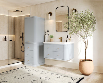 Hampton Floating 36 in. W x 22 in. D Center Sink Bathroom Vanity - Willow Bath and Vanity
