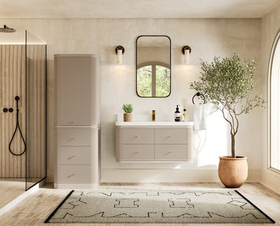 Hampton Floating 42 in. W x 22 in. D Single Sink Bathroom Vanity - Willow Bath and Vanity