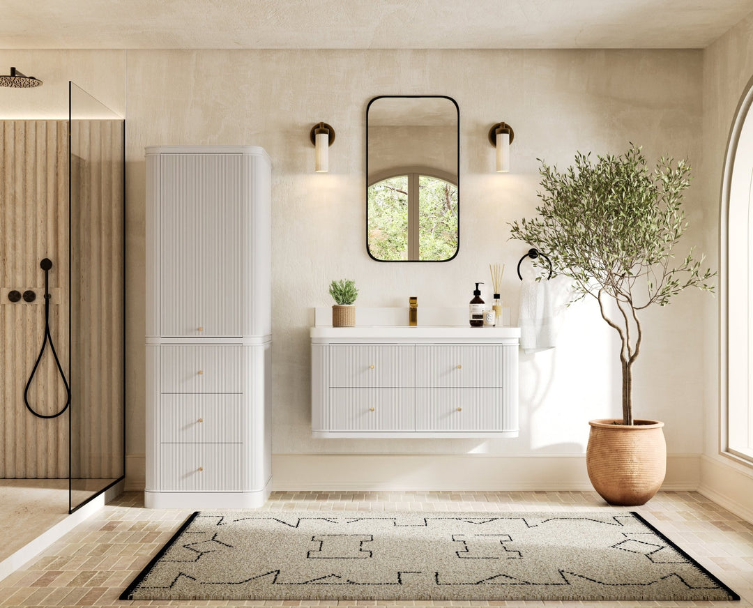 Hampton Floating 42 in. W x 22 in. D Single Sink Bathroom Vanity - Willow Bath and Vanity